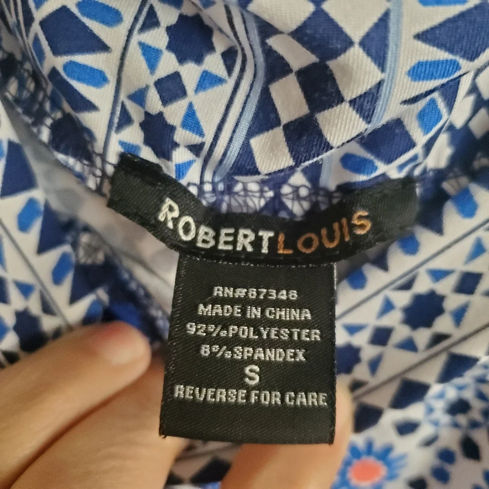 Robert Louis blue maxi skirt with tie waist Small boho chic festival hippie girl